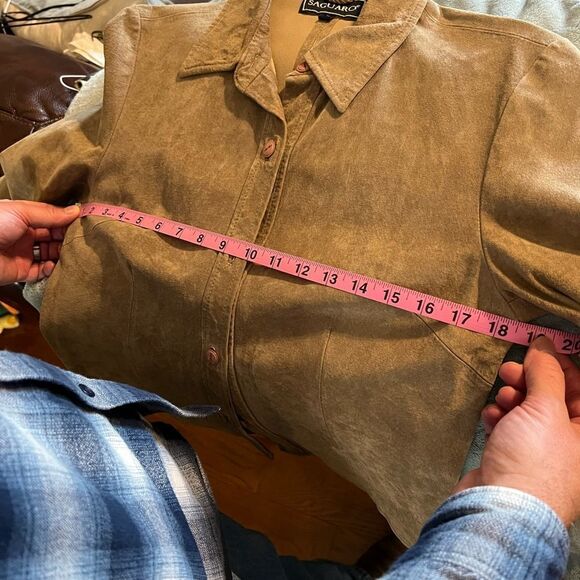 Saguaro suede button down vintage shacket size medium - Picture 8 of 9